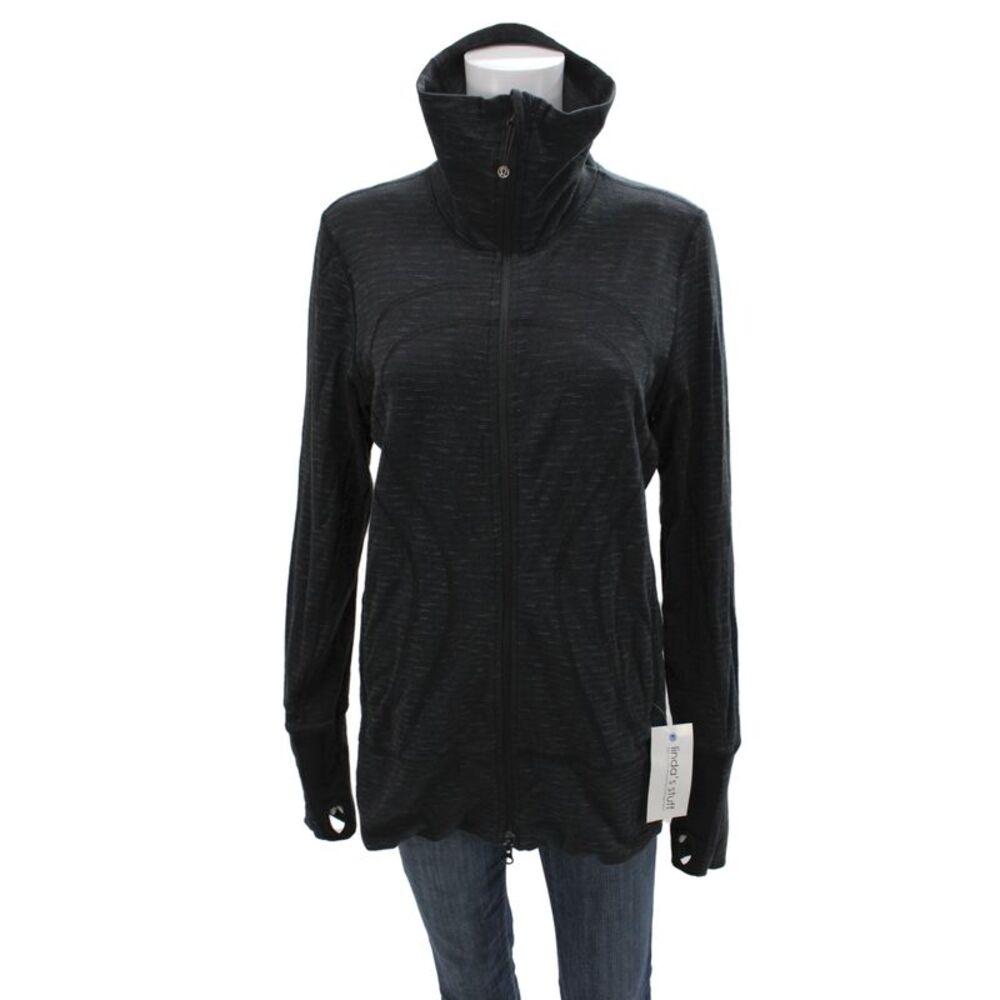 Lululemon Women Black Basic Jacket Long Sleeve Polyester Size 10